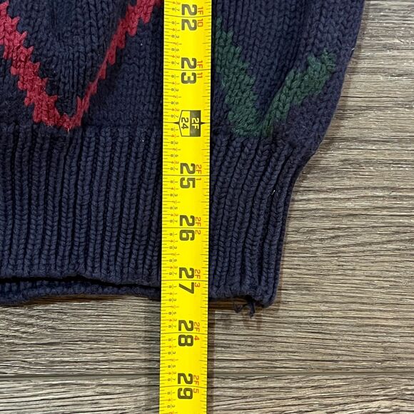 Vintage 80s Brooks Brothers Argyle Sweater 100% Cotton Made in Hong Kong Mens XL - Picture 8 of 8